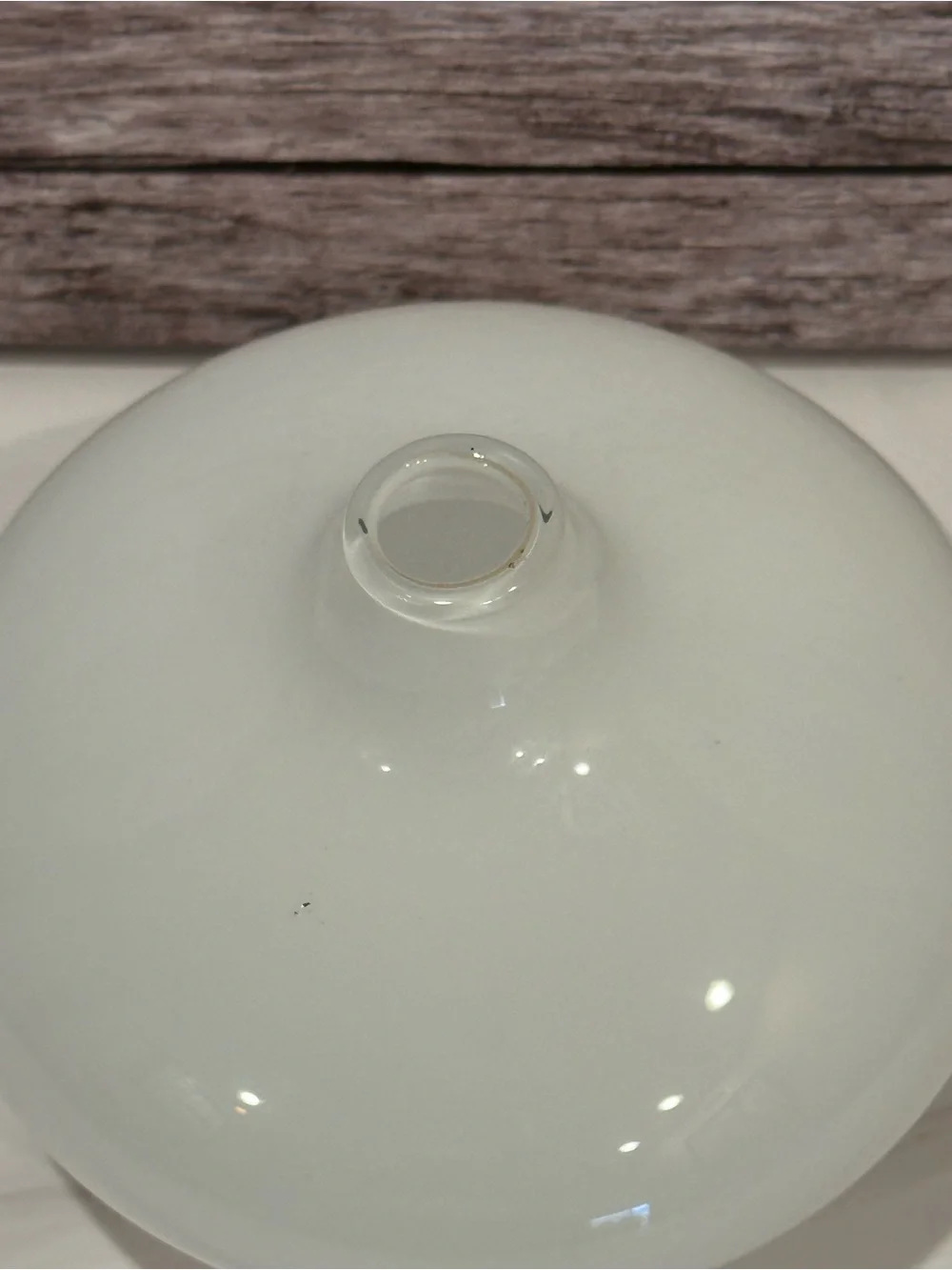 Vintage IKEA Salong White Opaline Glass Bud Vase Johanna Jelinek Onion Squat